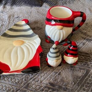 Festive Gnome Mug and Plate Set